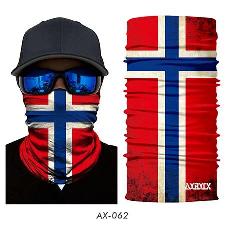 JIUSUYI AX43-64 Unisex 3D National Flag Neck Gaiter - KNAMAO
