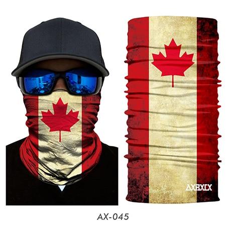 JIUSUYI AX43-64 Unisex 3D National Flag Neck Gaiter - KNAMAO