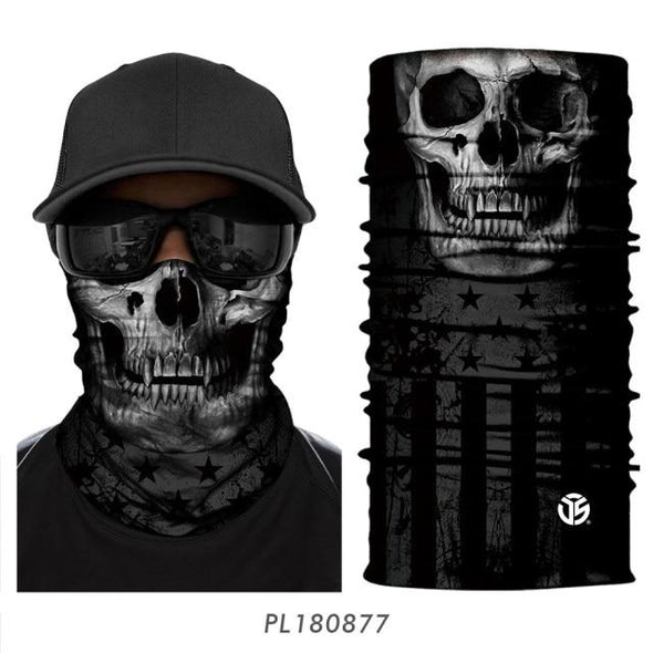 JIUSUYI PL180872 Unisex 3D Ghost Bandana - KNAMAO