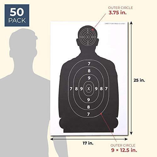 Juvale Shooting Range Paper Silhouette Targets 17 x 25 inch 50 Sheets | KNAMAO.