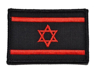 KNAMAO Israel Flag Tactical Embroidery Patch Red | KNAMAO.