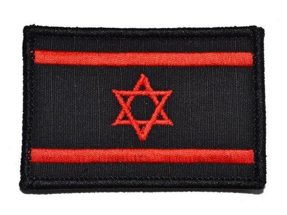 KNAMAO Israel Flag Tactical Embroidery Patch Red | KNAMAO.