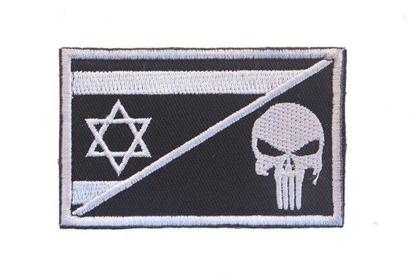 KNAMAO Israel Flag Tactical Embroidery Patch Skull | KNAMAO.
