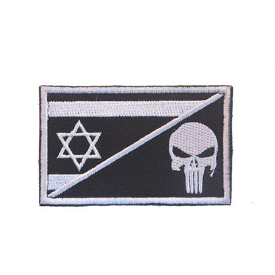 KNAMAO Israel Flag Tactical Embroidery Patch Skull | KNAMAO.