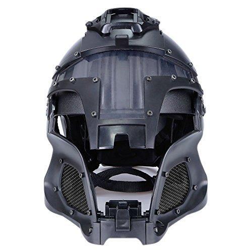 LEJUNJIE Airsoft Tactical Military Full Face Mask Helmet Black | KNAMAO.
