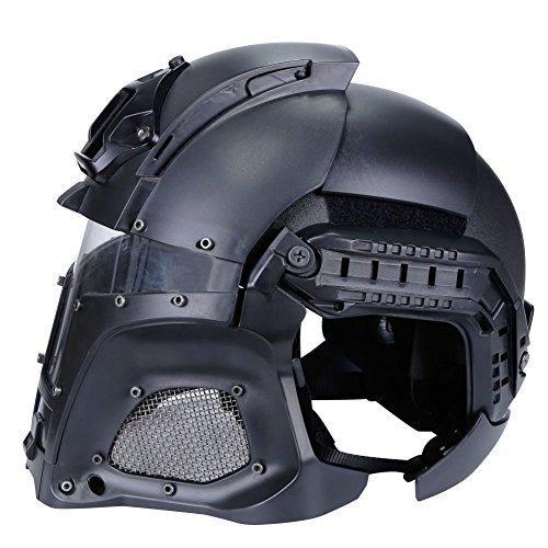 Tactical Airsoft Helmet with Full Face Protective Mask kit for Hunting  Cosplay