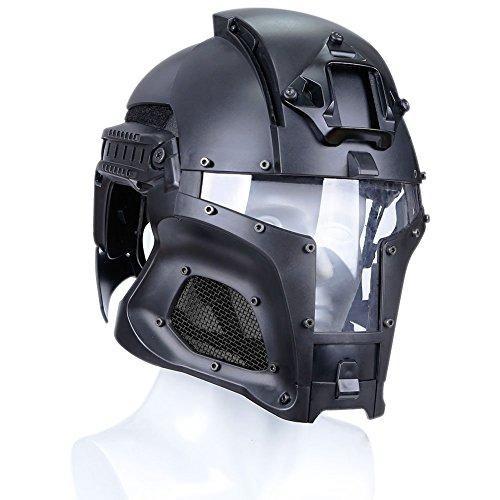 LEJUNJIE Airsoft Tactical Military Full Face Mask Helmet Black | KNAMAO.