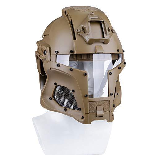 LEJUNJIE Airsoft Tactical Military Full Face Mask Helmet Coyote | KNAMAO.