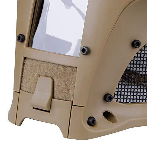 LEJUNJIE Airsoft Tactical Military Full Face Mask Helmet Coyote | KNAMAO.