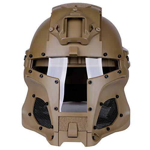 LEJUNJIE Airsoft Tactical Military Full Face Mask Helmet Coyote | KNAMAO.