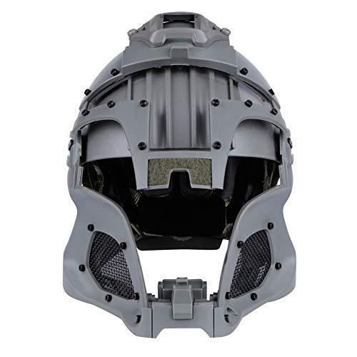 LEJUNJIE Airsoft Tactical Military Full Face Mask Helmet Grey | KNAMAO.