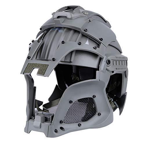 LEJUNJIE Airsoft Tactical Military Full Face Mask Helmet Grey | KNAMAO.
