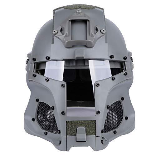 LEJUNJIE Airsoft Tactical Military Full Face Mask Helmet Grey | KNAMAO.