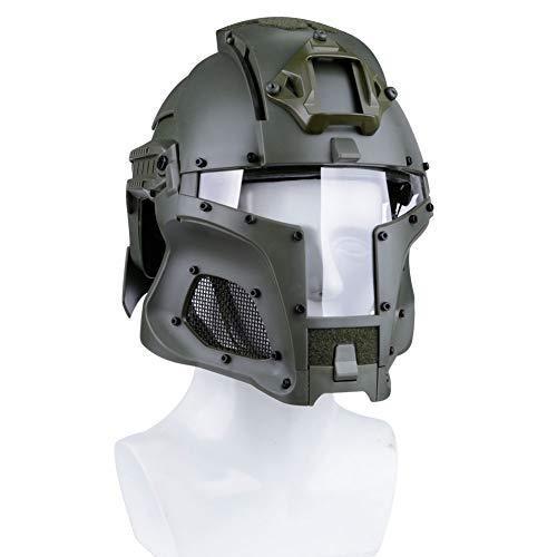 LEJUNJIE Airsoft Tactical Military Full Face Mask Helmet Olive Drab | KNAMAO.