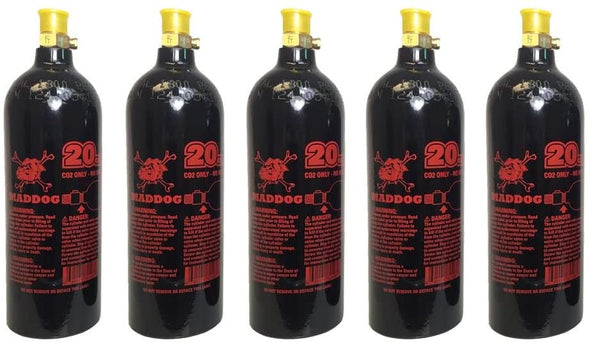 Maddog 20 Oz Refillable Aluminum CO2 Paintball Tank Black | KNAMAO.