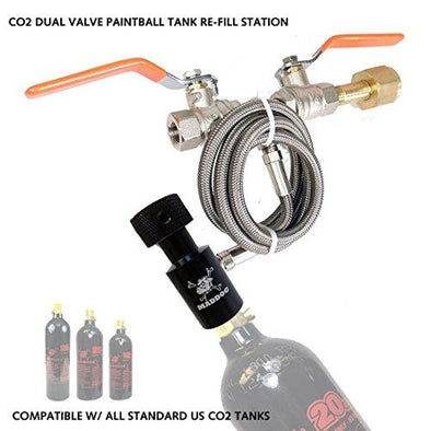 Maddog Paintball CO2 Fill Station Dual Valve Bottle Refill Station for 12oz-16oz-20oz Tank | KNAMAO.