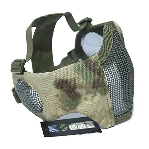 NO B Tactical Foldable Mesh Mask with Ear Protection for Airsoft Paintball with Adjustable Baseball Cap A TACS-FG | KNAMAO.