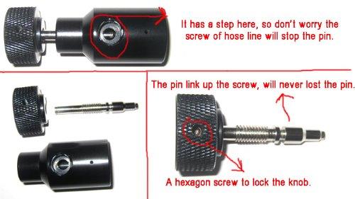 Outdoor Guy CO2 Adapter Fill Station Remote On/Off ASA 1500PSI Mini Gauge | KNAMAO.