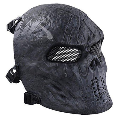 Outgeek Tactical Airsoft Mesh Mask Black Camou | KNAMAO.