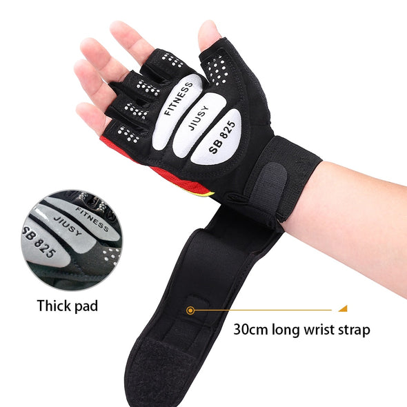 JIUSUYI DL Half Finger Weight Lifting Unisex Gloves