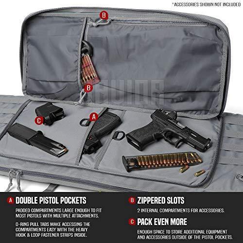 Savior Equipment American Classic Tactical Double Long Rifle Gun Bag Firearm 42 Inch Ash-Grey | KNAMAO.