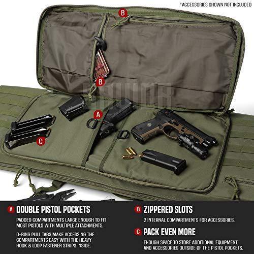 Savior Equipment American Classic Tactical Double Long Rifle Gun Bag Firearm 42 Inch Olive-Drab | KNAMAO.