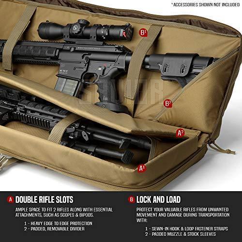 Savior Equipment American Classic Tactical Double Long Rifle Gun Bag Firearm 42 Inch Tan | KNAMAO.