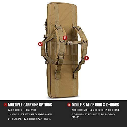 Savior Equipment American Classic Tactical Double Long Rifle Gun Bag Firearm 42 Inch Tan | KNAMAO.