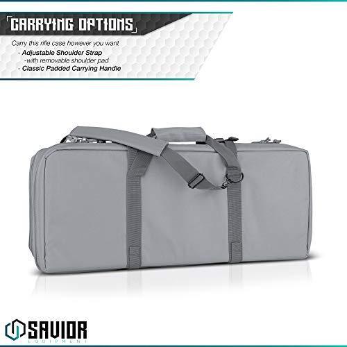 Savior Equipment American Classic Tactical Double Short Barrel Rifle Gun Case Firearm Bag 24 - 32 inches Grey | KNAMAO.