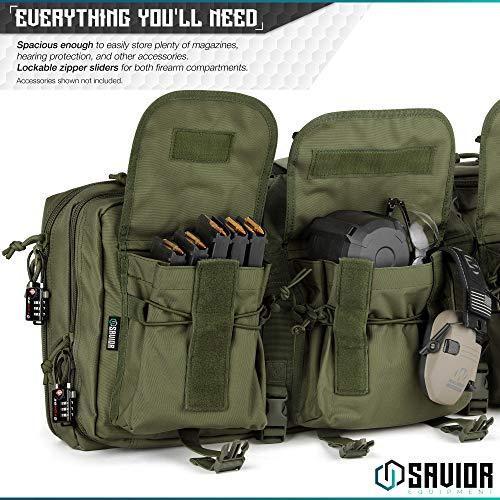 Savior Equipment American Classic Tactical Double Short Barrel Rifle Gun Case Firearm Bag 24 - 32 inches Olive | KNAMAO.