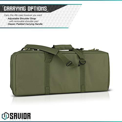 Savior Equipment American Classic Tactical Double Short Barrel Rifle Gun Case Firearm Bag 24 - 32 inches Olive | KNAMAO.