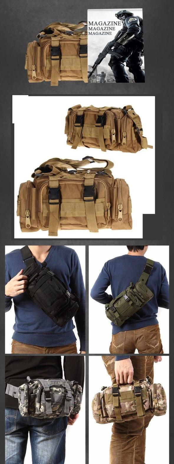 SINAIRSOFT 91838 Tactical Shoulder-Waist Pack | KNAMAO.