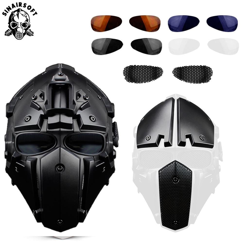 airsoft mask over motorcycle helmet Sinairsoft Full Face Tactical Brand_Killerbody and lower face Open Oahu Dirt Bike Experience: MODEL:FF811 VECTOR II