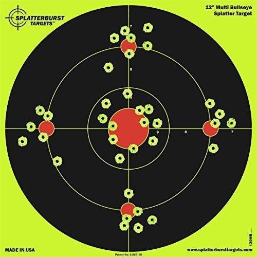 Splatterburst Targets 12 inch Multi-Bullseye Reactive Shooting Targets | KNAMAO.
