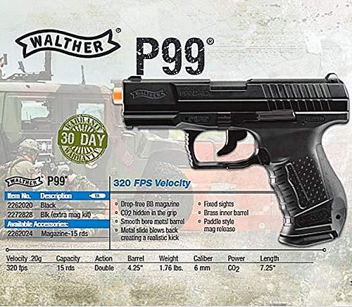 Umarex Walther P99 Blowback 6mm BB Pistol Airsoft Gun CO2