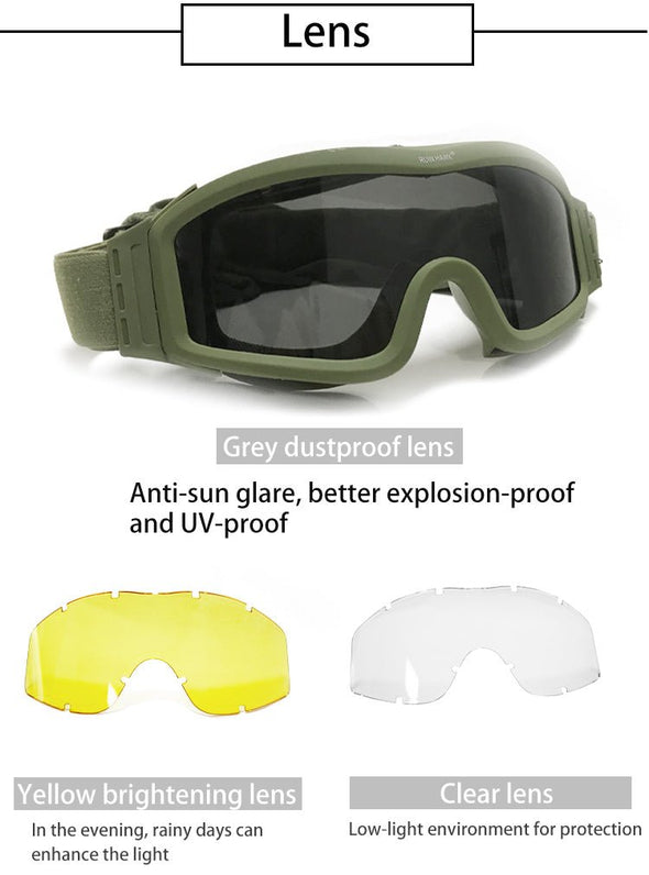 USMC Military Tactical Certification Lock Goggles - KNAMAO