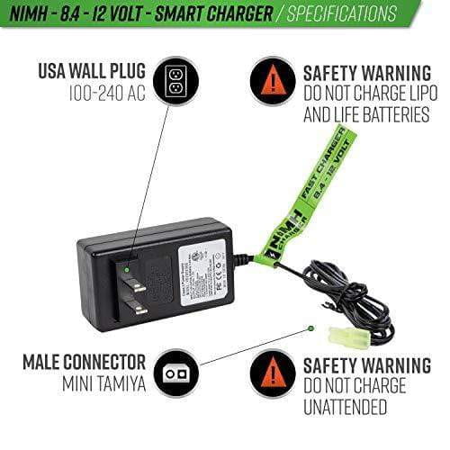 Valken Airsoft Battery-Charger Combo-NiMh 9.6V 1600mAh Split Style Battery 1-Amp Smart Charger | KNAMAO.