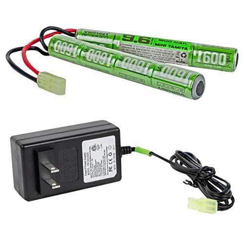 Valken Airsoft Battery-Charger Combo-NiMh 9.6V 1600mAh Split Style Battery 1-Amp Smart Charger | KNAMAO.