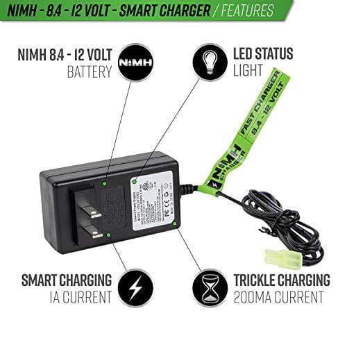 Valken Airsoft Battery-Charger Combo-NiMh 9.6V 1600mAh Split Style Battery 1-Amp Smart Charger | KNAMAO.