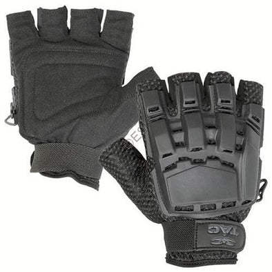 Valken Gloves V-TAC Half Finger Plastic Back Black | KNAMAO.