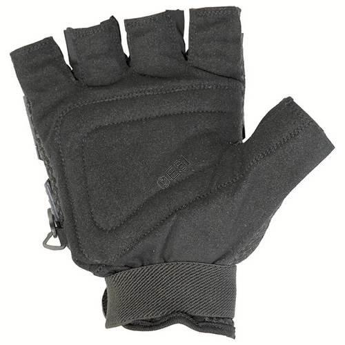 Valken Gloves V-TAC Half Finger Plastic Back Black | KNAMAO.