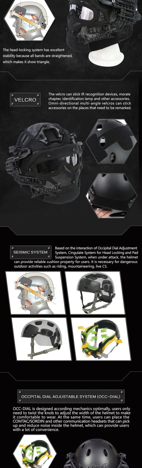 VULPO G4 Airsoft Tactical Helmet With Goggle | KNAMAO.