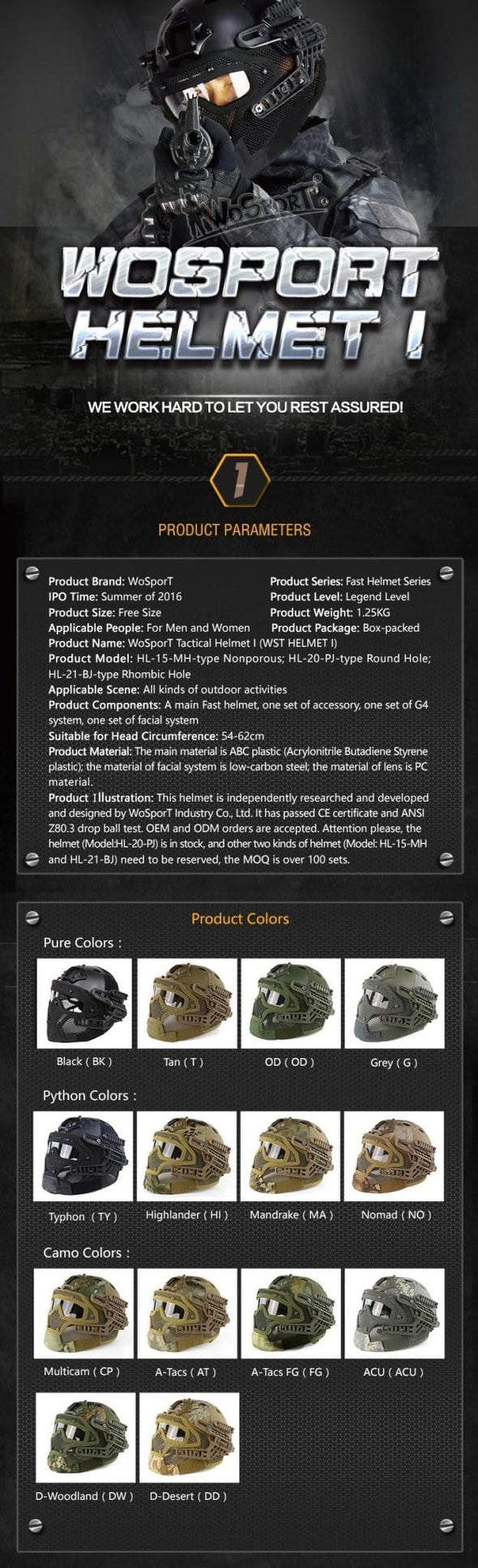 VULPO G4 Airsoft Tactical Helmet With Goggle | KNAMAO.