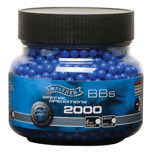 Walther 6mm Airsoft BBs Special Ops .12 Gram Blue 2000 BBs | KNAMAO.