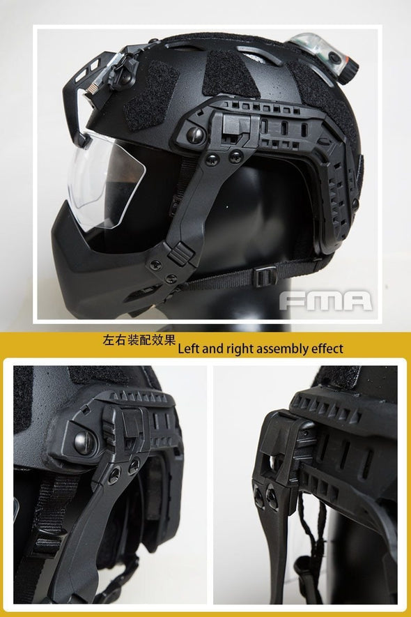 Wolfslaves FMA Tactical FAST Helmet Airsoft Half-Mask | KNAMAO.