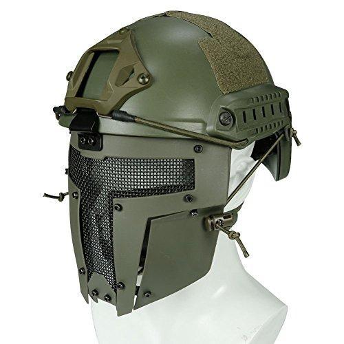WoSporT Airsoft Full Face Mask for FAST Helmets Green | KNAMAO.